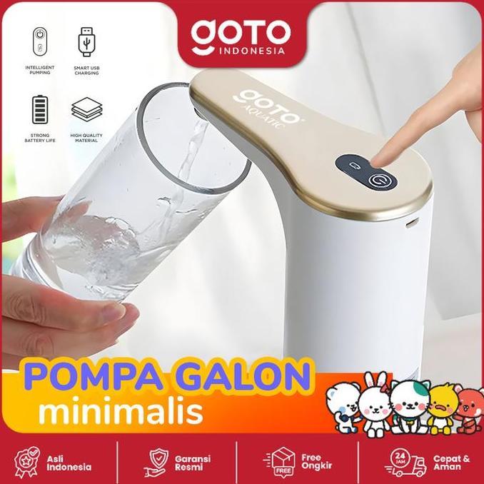 VINRYSA Goto Aquatic Pompa Galon Elektrik Dispenser Air Minum Pump Charge USB