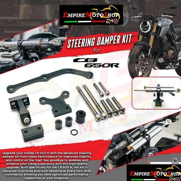 Alpha Performance Bracket Steering Damper Cb650 R Cb650R Cb 650 Braket Stabilizer Stang Project One