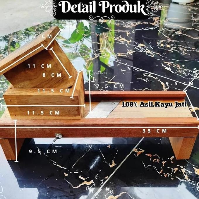 [Best] Parutan Serbaguna Kayu Jati Pengiris Bawang Irisan Keripik Pisang