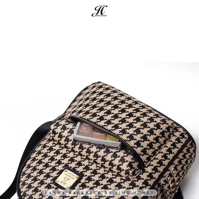 Jims Honey Tas Punggung Ransel Korea Wanita Fanda Backpack Kulit Sekolah