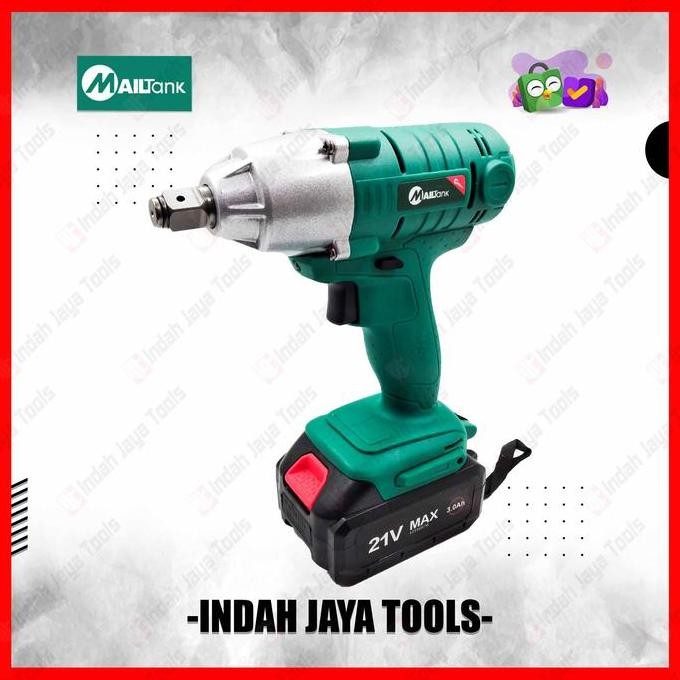 MAILTANK IMPACT WRENCH CORDLESS 21V - Mesin Buka Ban Baterai Charger