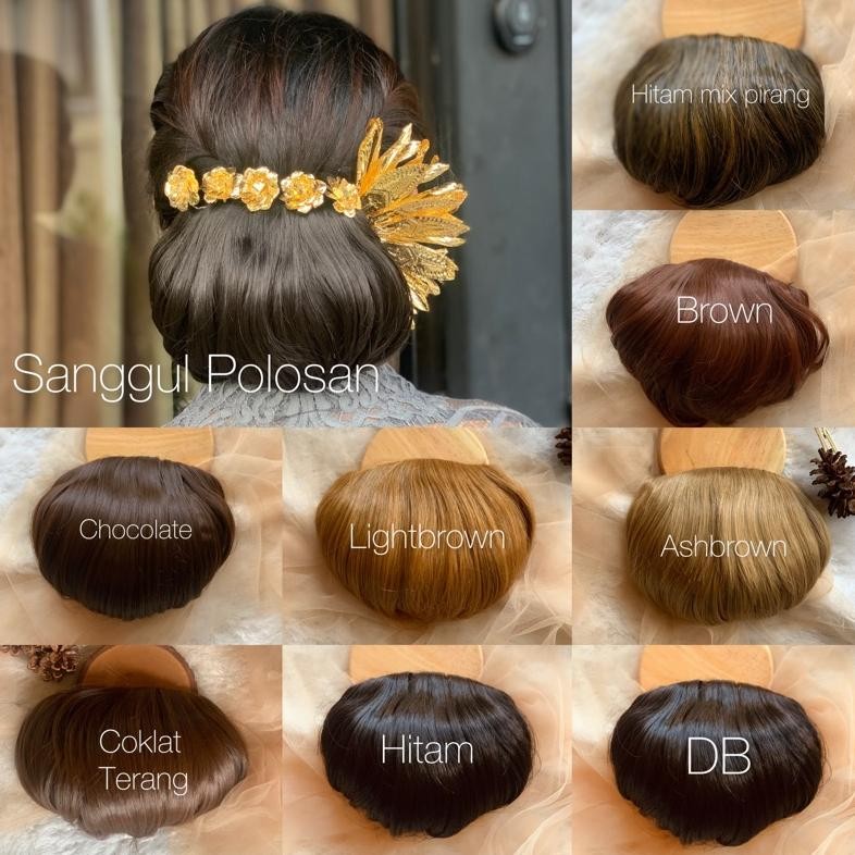 Promo.. Starlight Bali || Sanggul Polosan Super Tebal  / Sanggul Cepol Modern Simple / Sirkam Polos 