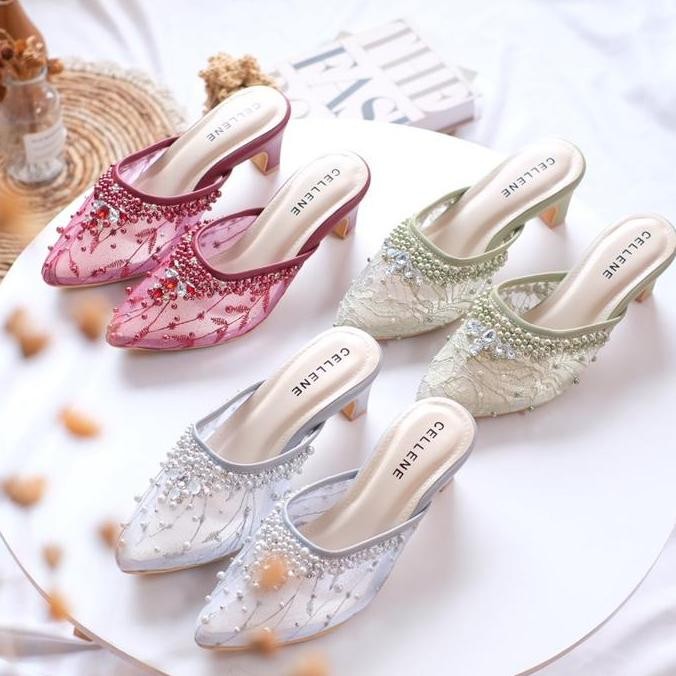 Ghaisa Beads Heels / Wedding Shoes 5Cm / Sepatu Pengantin Wanita