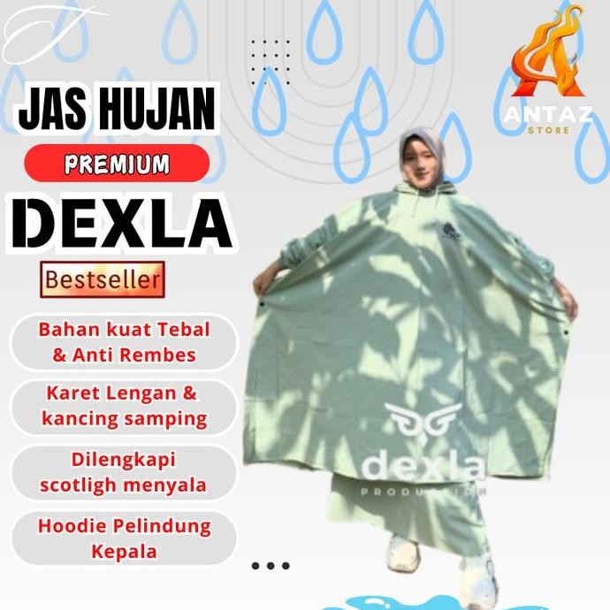 Promo Jas Hujan Goxtra - Setelan Jas Hujan Mantol Mantel Ponco+Rok Kelelawar Wanita Dewasa Super Jum