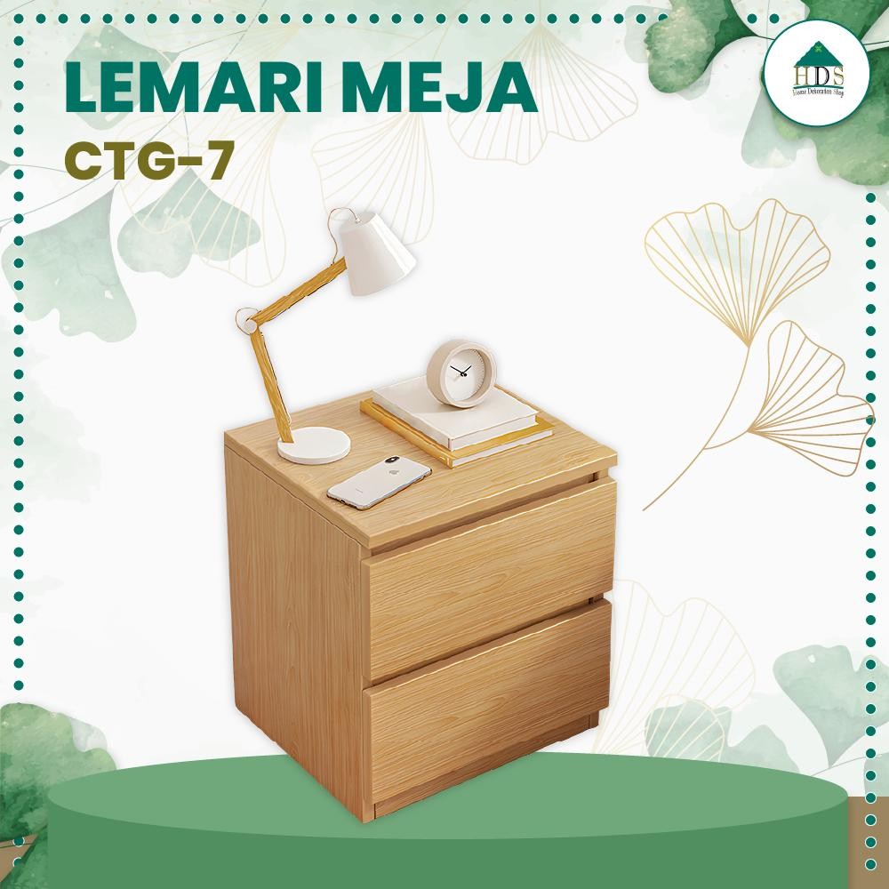 Lemari Nakas Kayu 2 Laci Lemari Penyimpan 2 Susun Ctg7