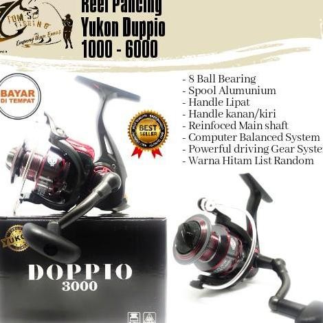 Reel Pancing Yukon Doppio 1000 - 6000 (8 Bearing) Murah - Toms Fishing