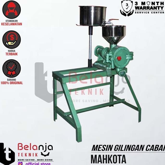 JINICHI- Mahkota Mesin Gilingan Cabai Bumbu 6 Inch Model Ulir Unit Only Dinamo