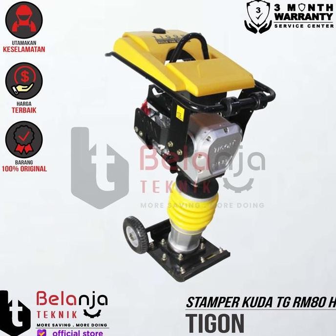 JINICHI- Tigon Mesin Stamper Kuda TG RM80 H 5.5 HP Penggerak Honda GX 160 RM 80