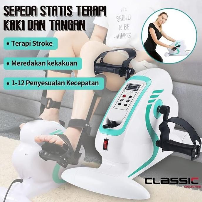 BEARERS- Sepeda Statis Terapi Kaki Dan Tangan / Sepeda terapi Alat Terapi Stroke Manula Fisioterapi 