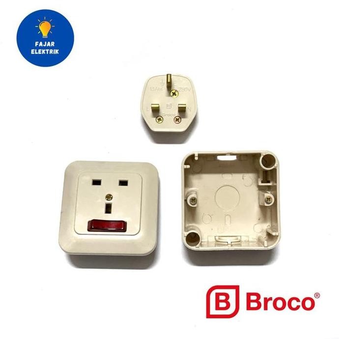 BROCO STOP KONTAK AC GRACIO/ COLOKAN AC/ STOP KONTAK AC