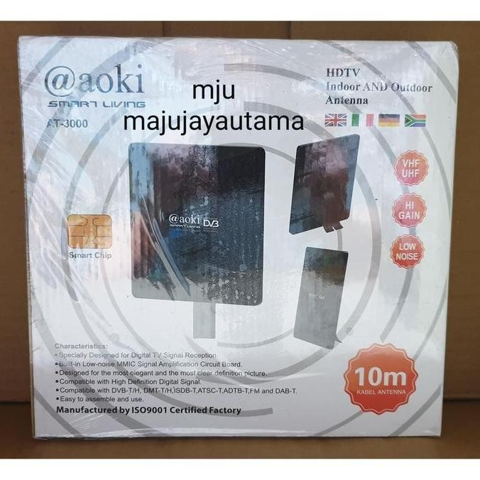 Antenna tv digital booster bisa indoor dan outdoor aoki AT