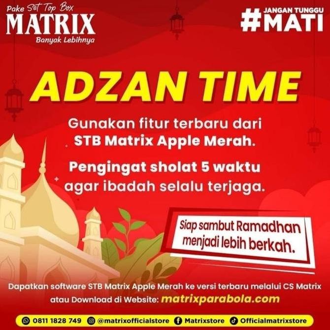 STB Matrix Apple Merah Set Top Box TV Digital Dongle Matrix