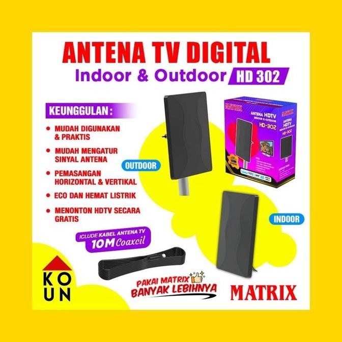 ANTENA MATRIX HD302 / HD 302 / HD-302 ANTENA TV DIGITAL