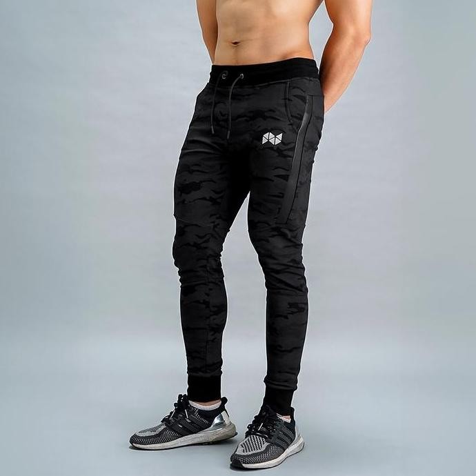 NEVERES Leather Stripe Jogger