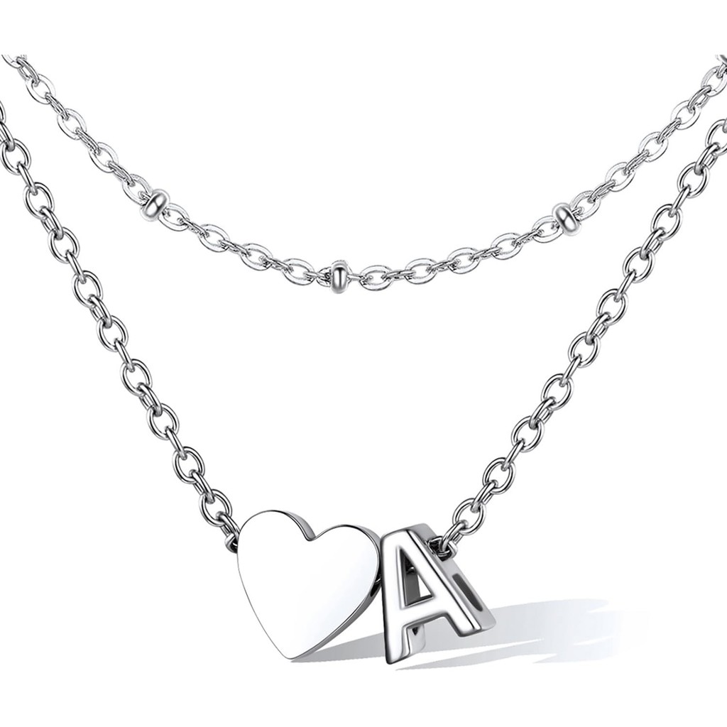 Huruf Kecil Berlapis  Kalung Huruf yang Indah A-Z Huruf Pribadi Ulang Tahun Pertama untuk Wanita/,Li