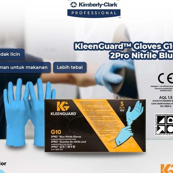 Kleenguard Gloves G10 2Pro Nitrile Blue