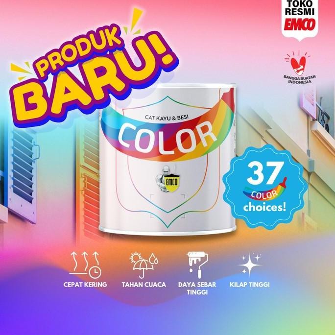 Premium COLOR Cat Kayu & Besi 0,8 kg - BLACK WHITE GREY Hitam Putih Abu-abu Cepat Kering Gloss Matte