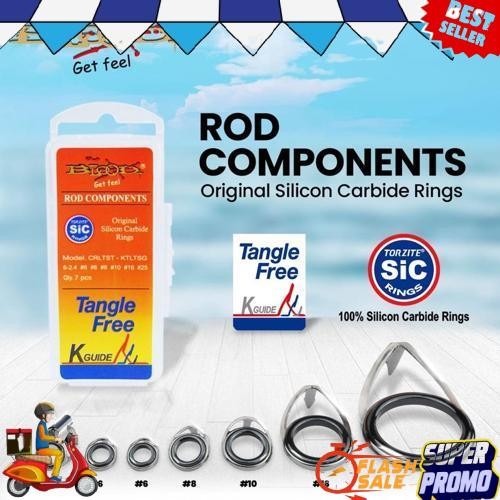 Termurah GUIDE SET BLOOD K-SERIES TORZITE SIC RINGS / isi 7pcs (Color SILVER / GUNSMOKE)