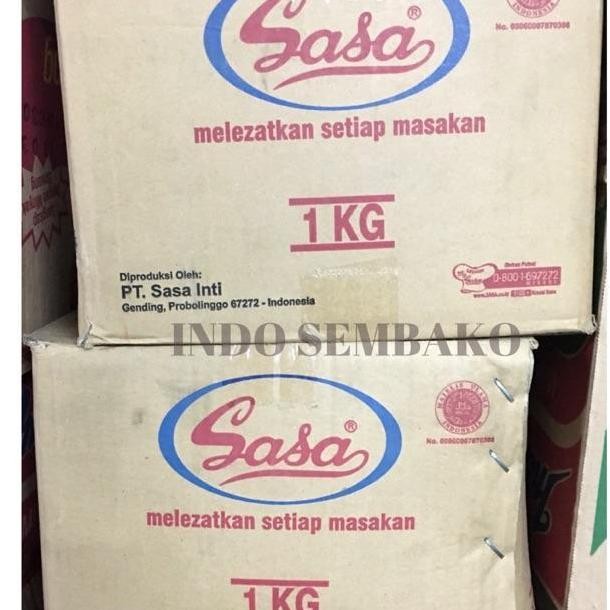 SASA 1KG X 12 BUNGKUS DUS / MICIN SASA 1KG / SASA PENYEDAP RASA 1KG 12 BUNGKUS KARTON