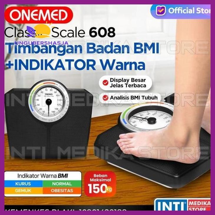 (ORIGINAL) TIMBANGAN BADAN MANUAL BMI + INDIKATOR WARNA 608 | MECHANICAL BODY WEIGHT SCALE KESEHATAN
