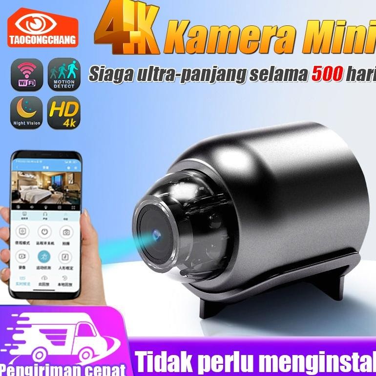 Sudut Super LebarWifi HD 4K Pemantauan waktu nyata 365 hari Mini Camera Kamera pengintai Micro Kamer