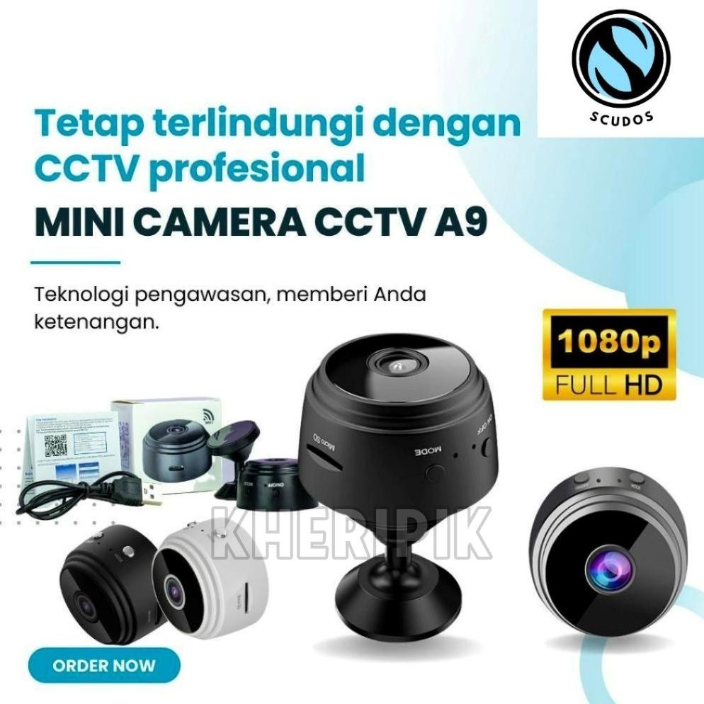 CCTV Wireless A9 Mini Wifi HD 1080P v380 Kamera Keamanan Pengintai Tersembunyi Kecil Tanpa Kabel A12
