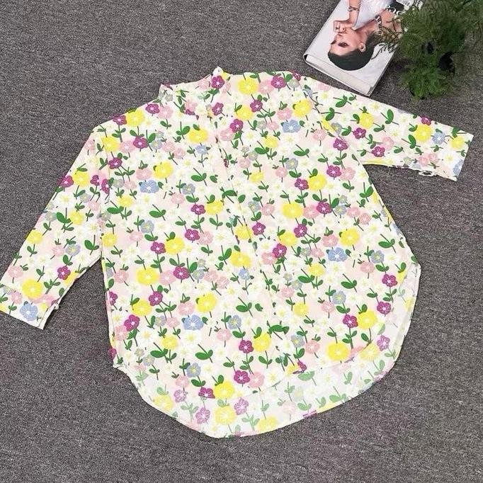 DS15 >> Zanica Tunik Motif / Atasan Tunik Wanita Katun Variasi Bunga