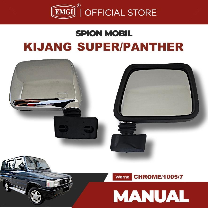 EMGI - Spion Mobil Variasi Kijang Super / Panther - Manual Chrome Aksesoris Mobil