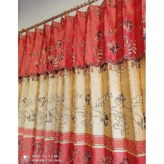 GORDEN JHODA L150 X T220CM GORDEN JENDELA GORDEN PINTU Abu Biru Coklat Hijau Hitam Merah Ungu