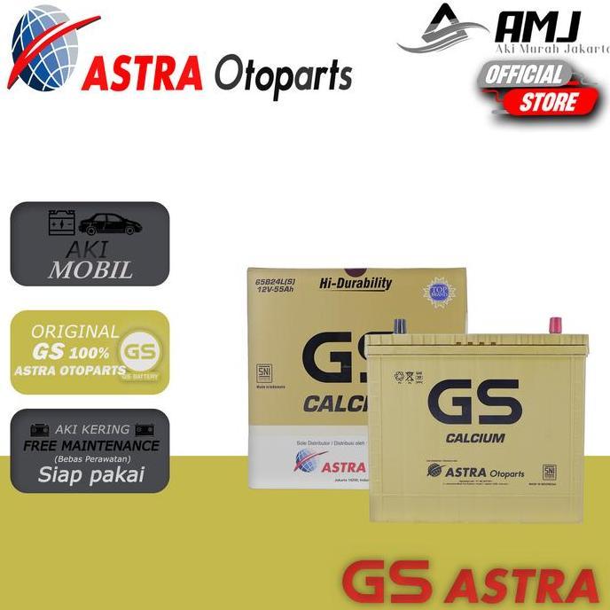 // GS Calcium Aki Toyota Sienta NS60LS / 65B24LS - 55Ah Aki Kering //