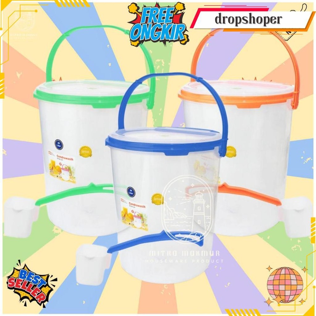 Shinpo - Toples Gayung 20 Liter Toples Es Buah Toples Es Kelapa Akuarium Es Toples Plastik Cod
