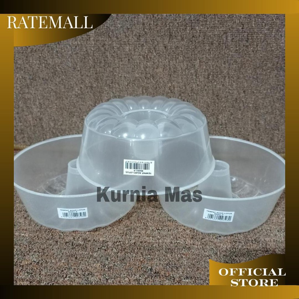 Cetakan Puding Lotus 16.5 Cm Tempat Agar Jelly Plastik Bening Cod
