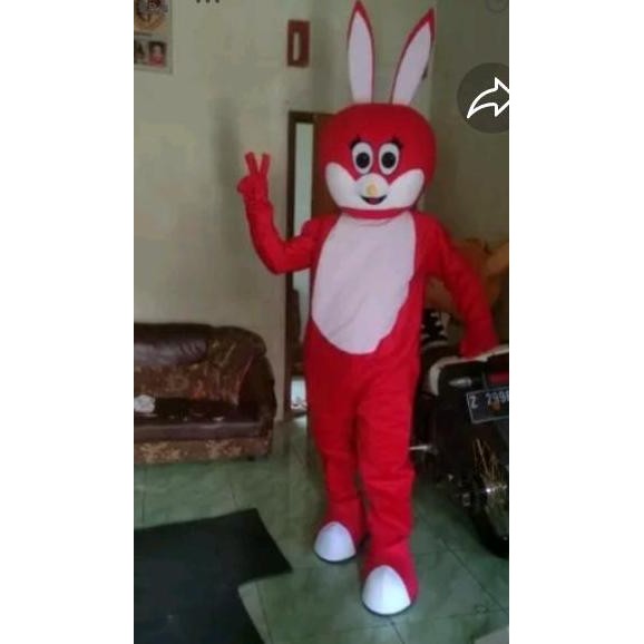 Kostum  badut kelinci Merah Kostum badut kostum badut anak kostum karakter kostum karakter anak kost
