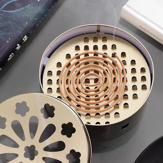 Kotak obat nyamuk bakar kreatif baja tahan karat rak obat nyamuk dalam ruangan rumah luar ruangan ko