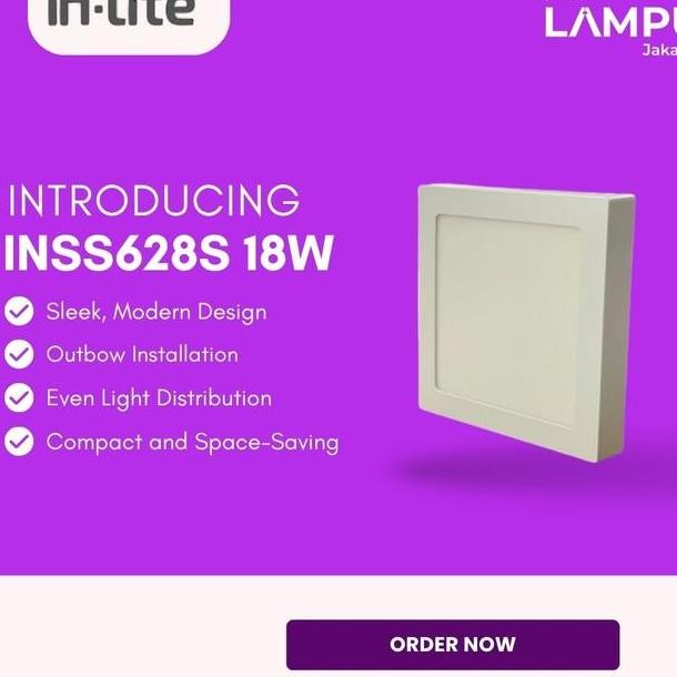 Inlite Led Panel Outbow Kotak 18Watt Led 220V 22Lt 18W Square Ob