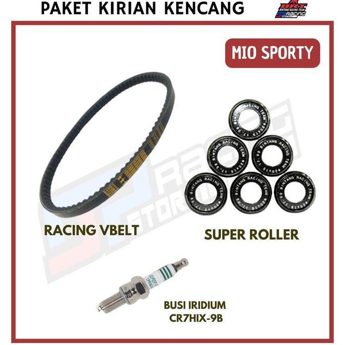 Ok Paket Kirian 8 BRT Super Roller - Racing VBelt - Busi - Mio Sporty Ok