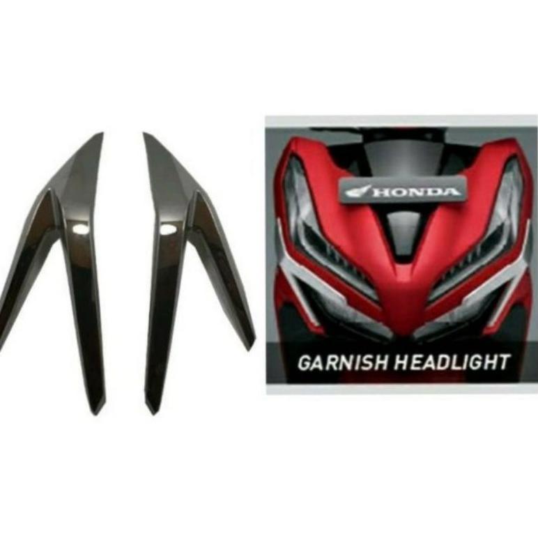 Garnish Headlight Headlamp Hiasan Lampu Depan New Vario 125 150 2018-2021 Original Ahm Aksesoris mot