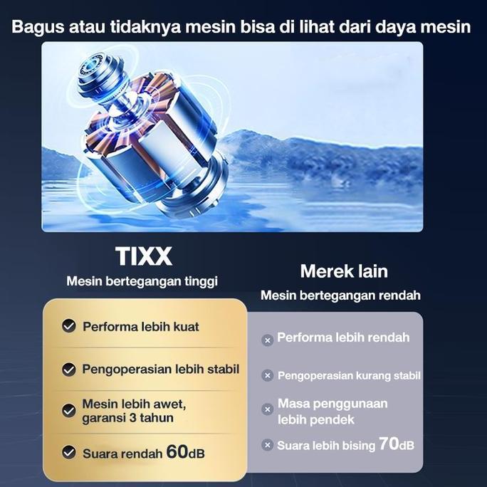 Diskon Waktu TerbatasTixx Wet Dry Vacuum Cleaner 25000Pa Pakum Klainer Karpet Cordless Penghisap Deb