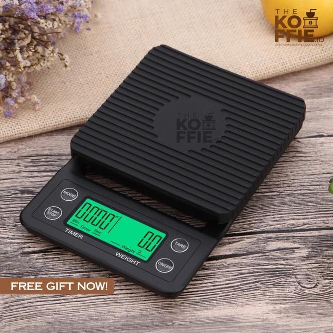 NEW Timbangan kopi digital coffee timer dapur kue 3 kg coffee scale alat kopi medan mini scale Pour 