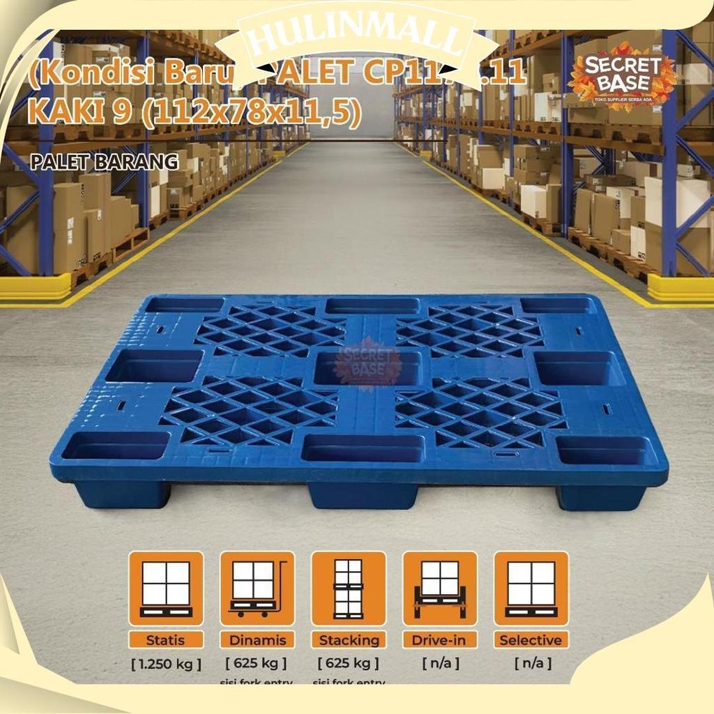 (Kondisi Baru) Palet Cp1178.11 Kaki 9 (112X78X11,5) - Dipan Tempat Tidur / Alas Tatakan Kasur / Pall