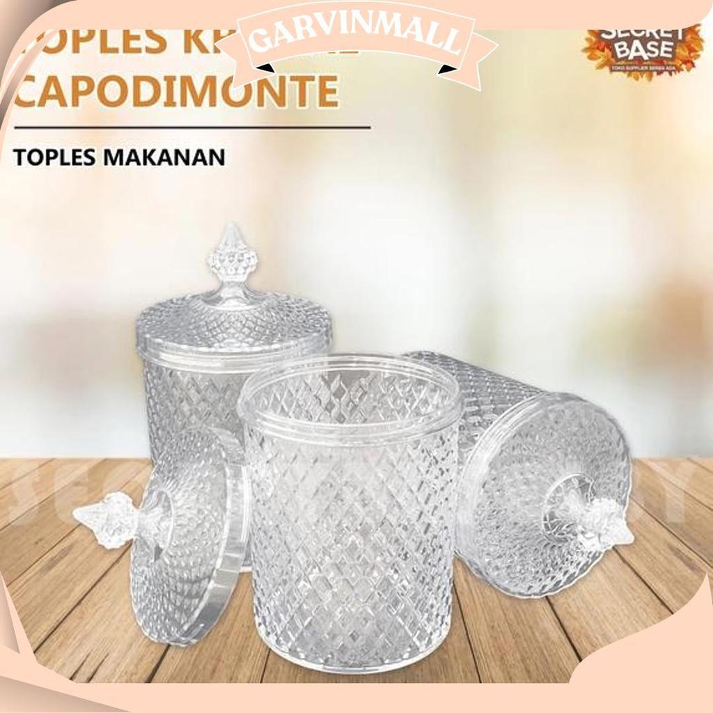 (Isi 6Pcs) Toples Kristal - Toples Lebaran Kue / Toples Plastik Bening Sale