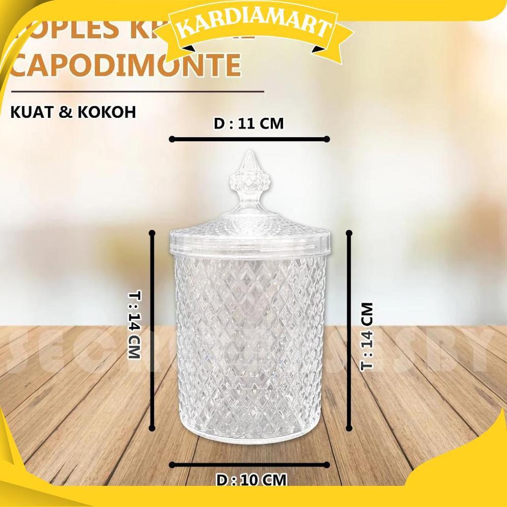 (Isi 6Pcs) Toples Kristal - Toples Lebaran Kue / Toples Plastik Bening Ori