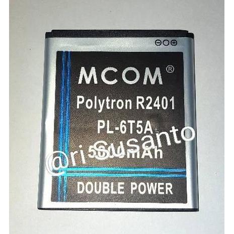 DB100 }} Baterai MCOM For Polytron R2401 Rocket 2X PL-6T5A Double Power 5000mAh
