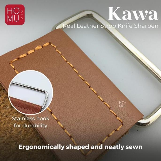 HOMU KAWA Real Leather Strop Sharpen Pengasah Kulit