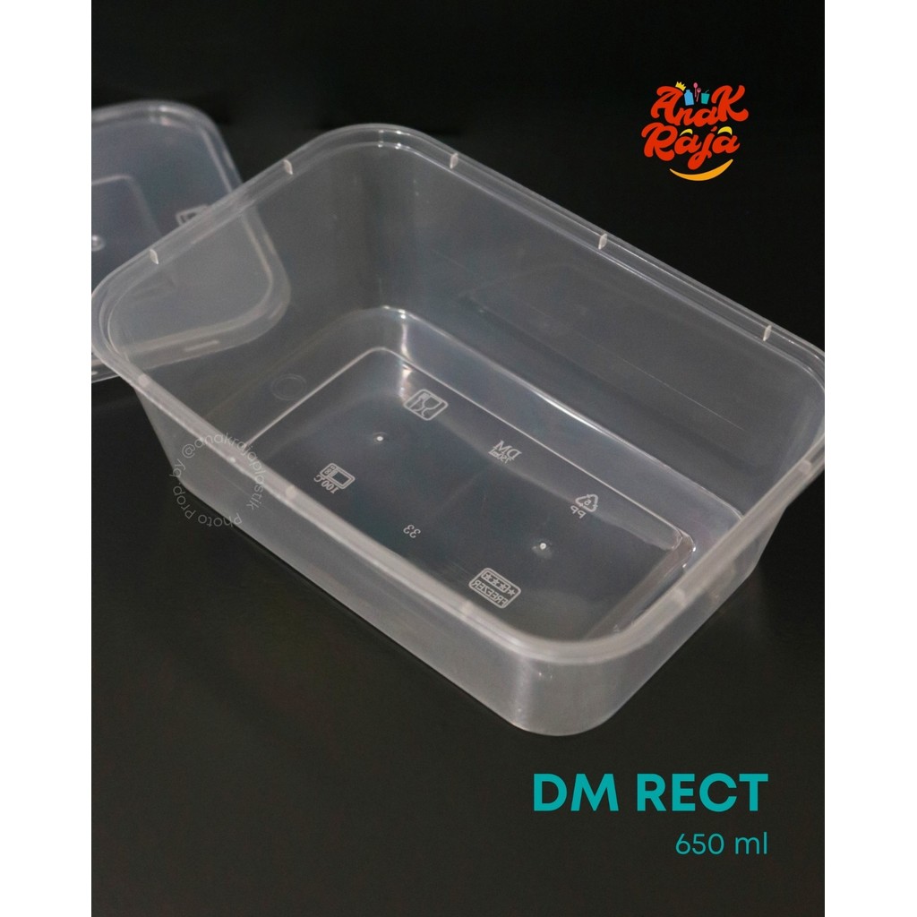 Thinwall Rectangle 650ml Thinwall Persegi DM 650ml 25pcs