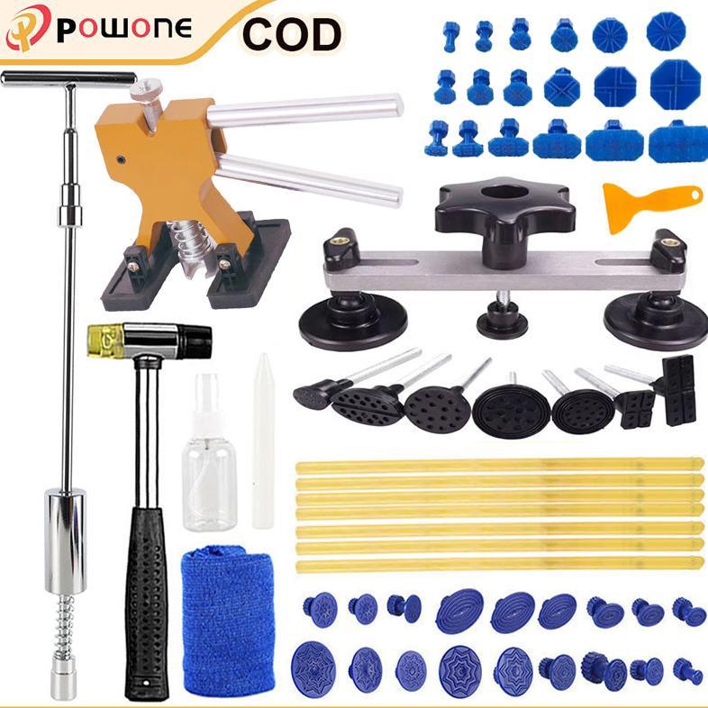 CROWHEX- Alat Perbaikan Penyok Mobil Penarik Penyok Mobil Palu Mundur Tab Lem Biru Lem Tembak Kit Al