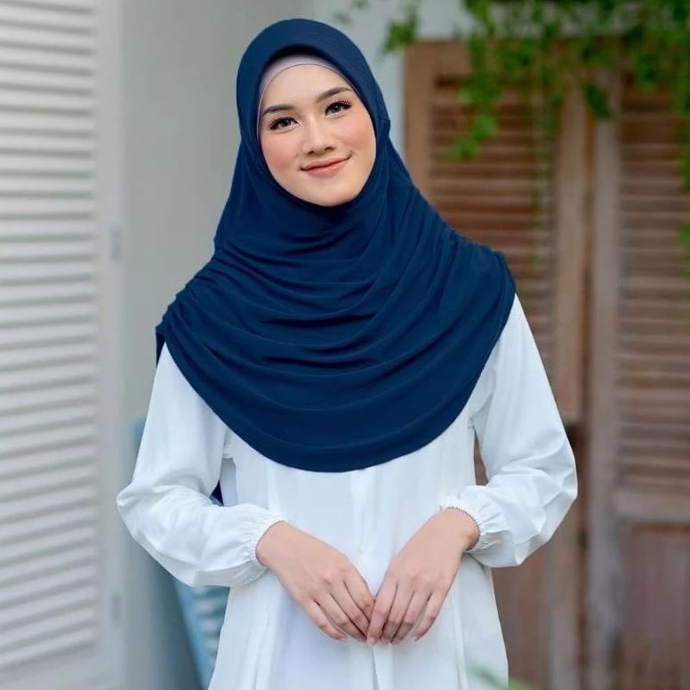 Hijab Instan Rumana Kerut Kanan Kiri Bahan Import Premium