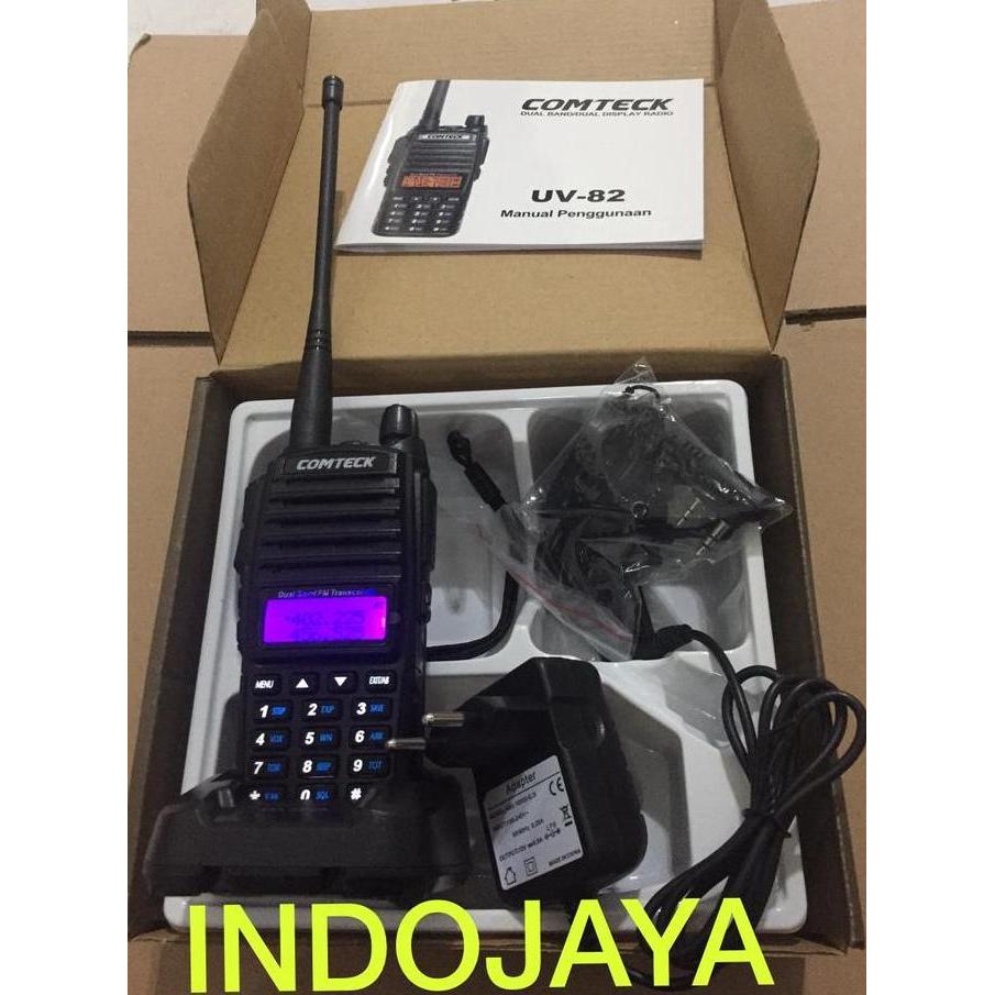 INDOJAYA, HT HANDY TALKIE WALKIE TALKIE COMTECK UV-82 / UV82 DUAL BAND ORIGINAL DAN TERPERCAYA
