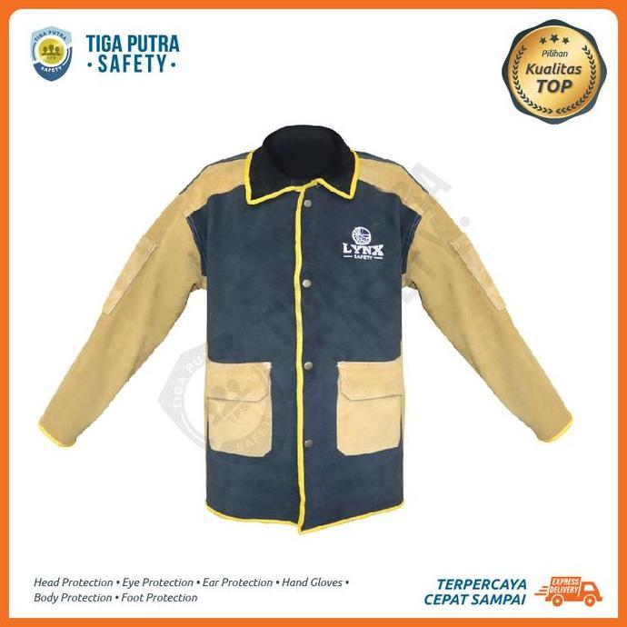 Jaket Las Kulit / Welding Jacket Leather Safety Pelindung Kulit Lynx