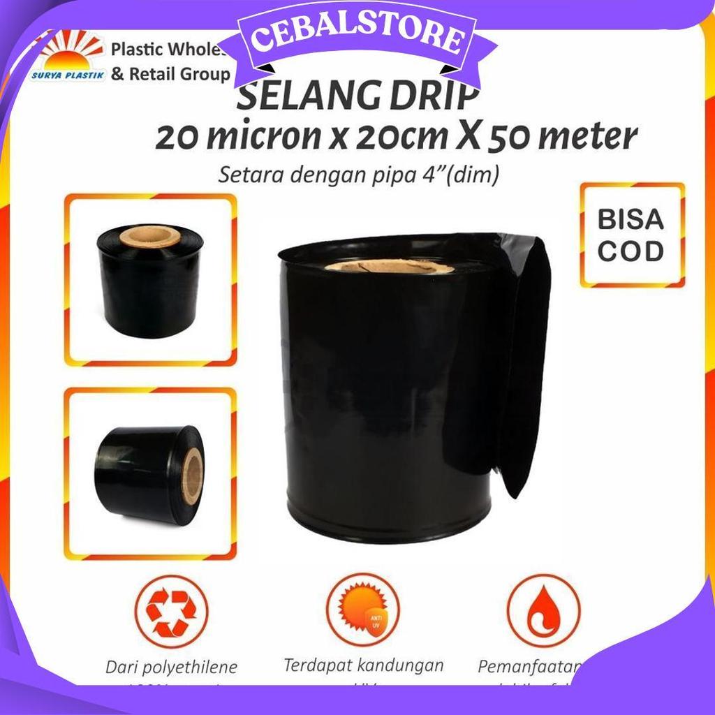 Selang Drip 20 Micron 4 Dim 50 Meter - Pipa 4 Inch Ori